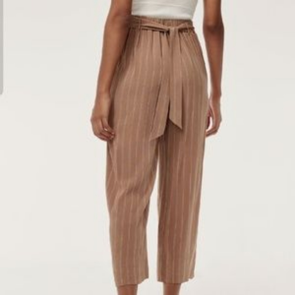 Aritzia Striped Nutmeg Faun Pant in XXS